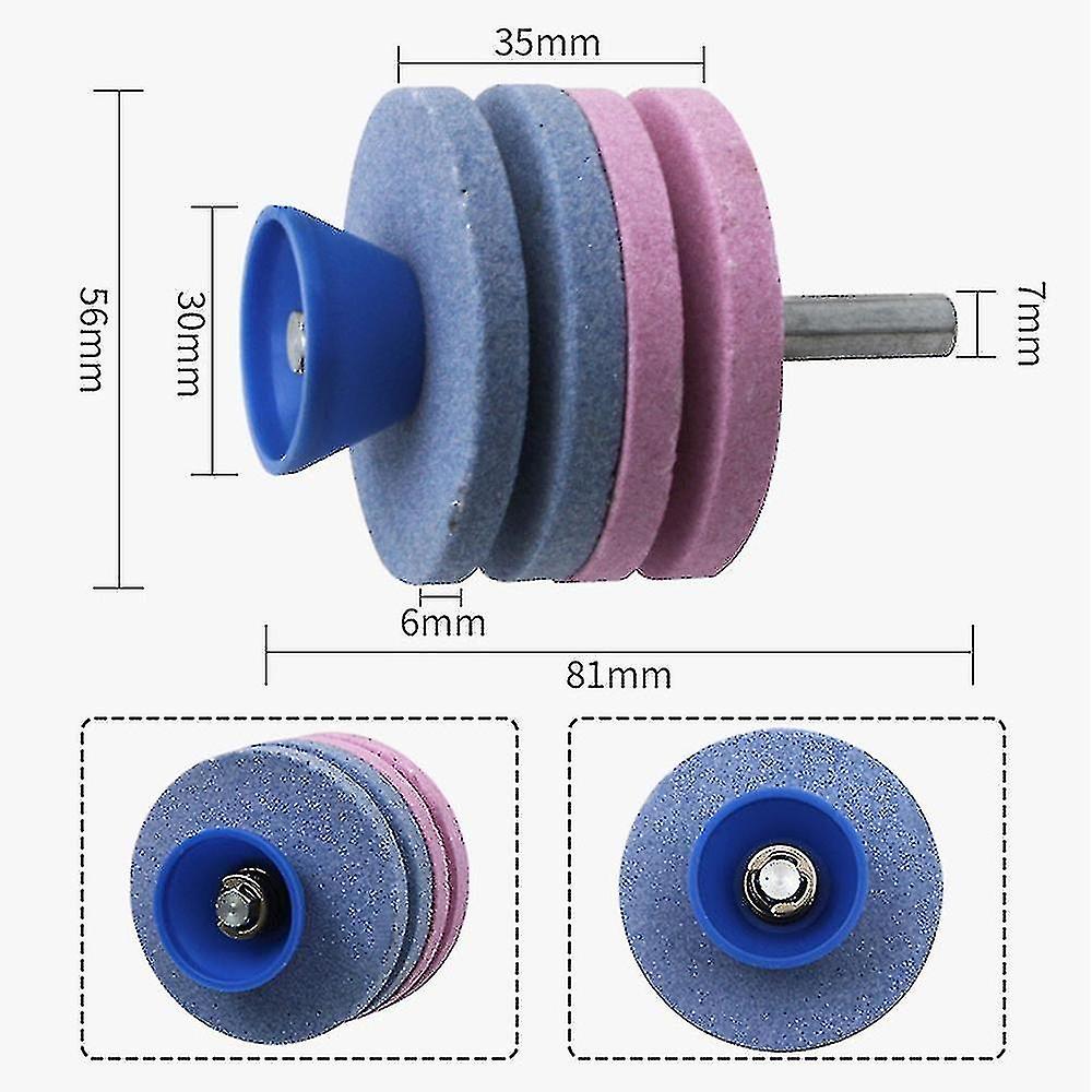 3pcs Grinder For Lawn Mower Knives， Lawn Mower Sharpener， Sharpening Wheel Grinding Wheel For Garden