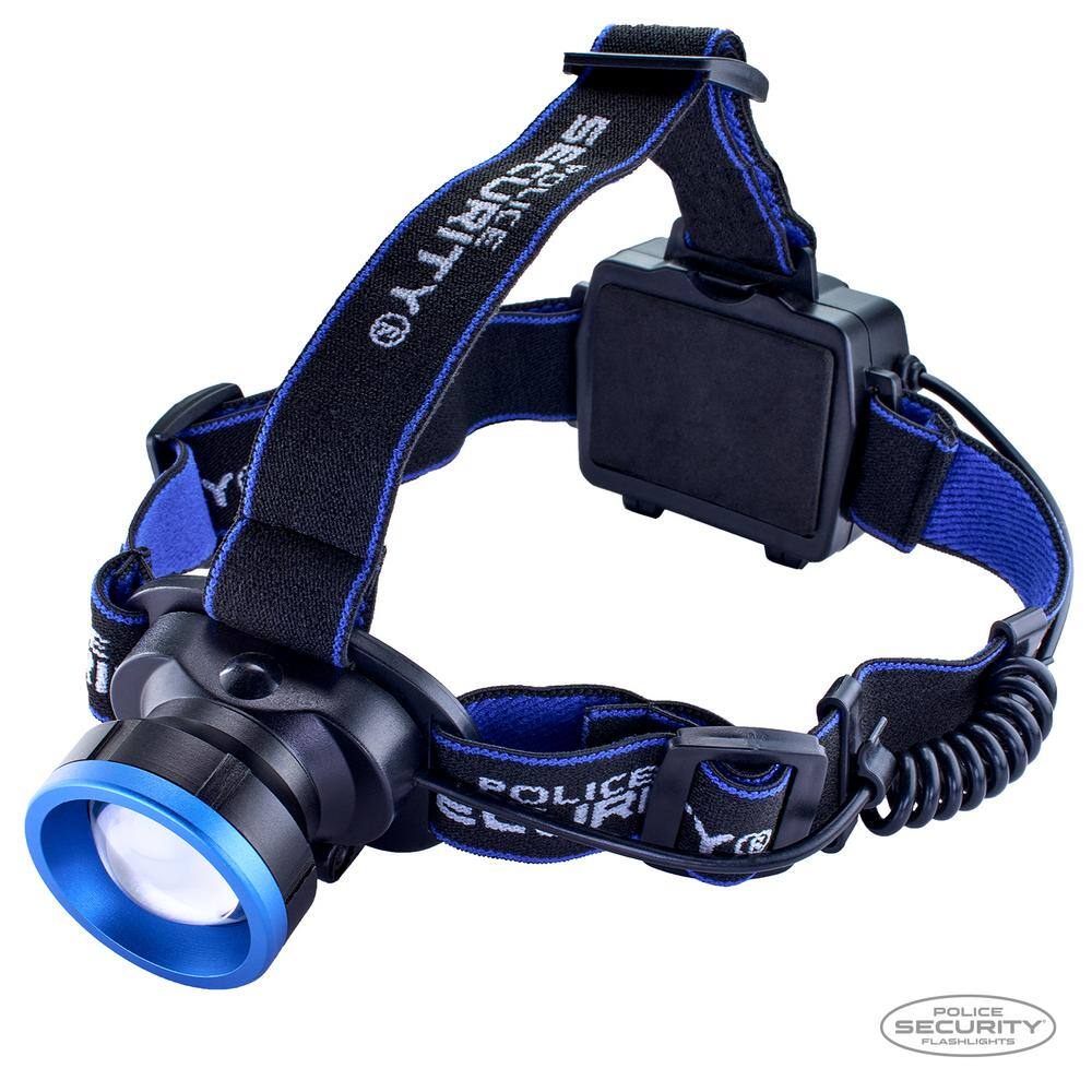 POLICE SECURITY Breakout 550 Lumens Battery Power Headlamp Broad Beam COB Featuring Red Night Vision and Pivoting 98298