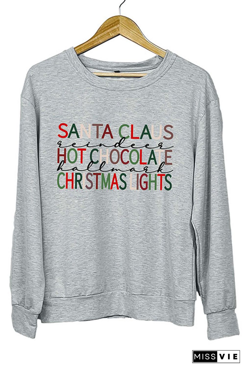 Santa Claus Hot Chocolate,Christmas Light Classic Crew Sweatshirt Wholesale