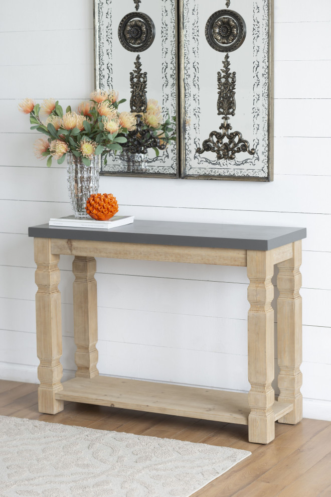 Wood Console Table 42x16x31 quot  Traditional   Console Tables   by Fantastic Decorz LLC  Houzz