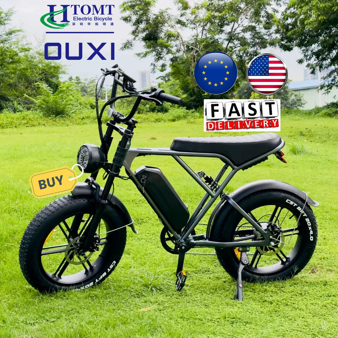 fatbike OUXI V8 OUXI H9 EU US Warehouse 1000w Retro Dirt Fat bike electric bike factory