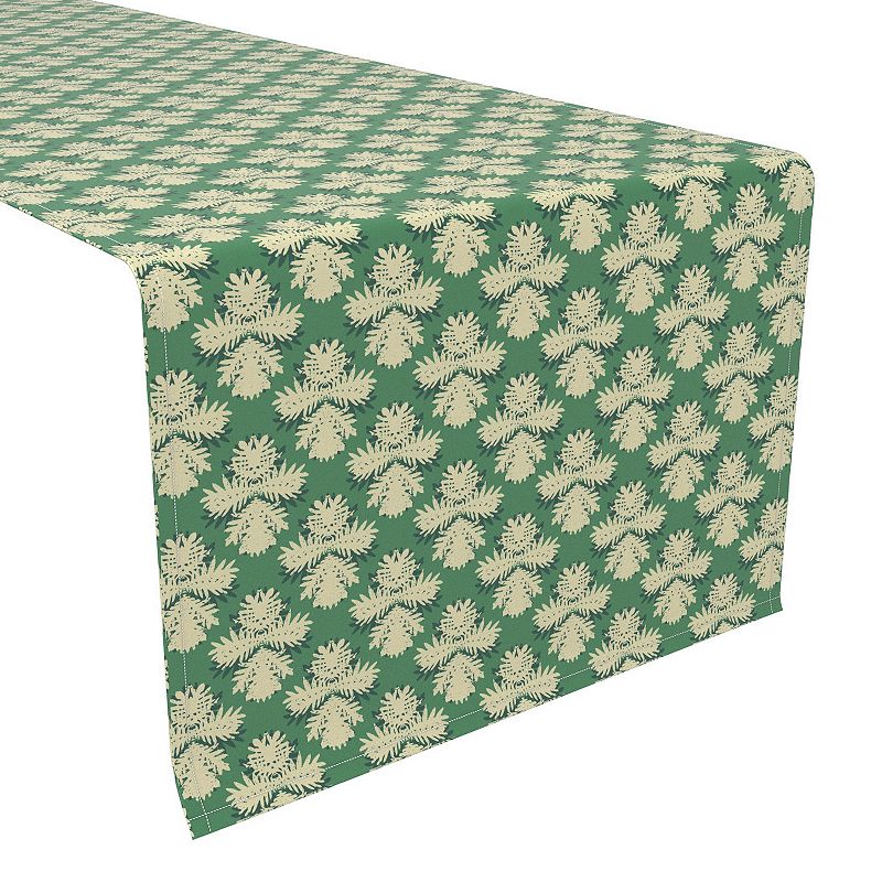 Table Runner， 100% Cotton， 16x90， Retro Damask Pattern