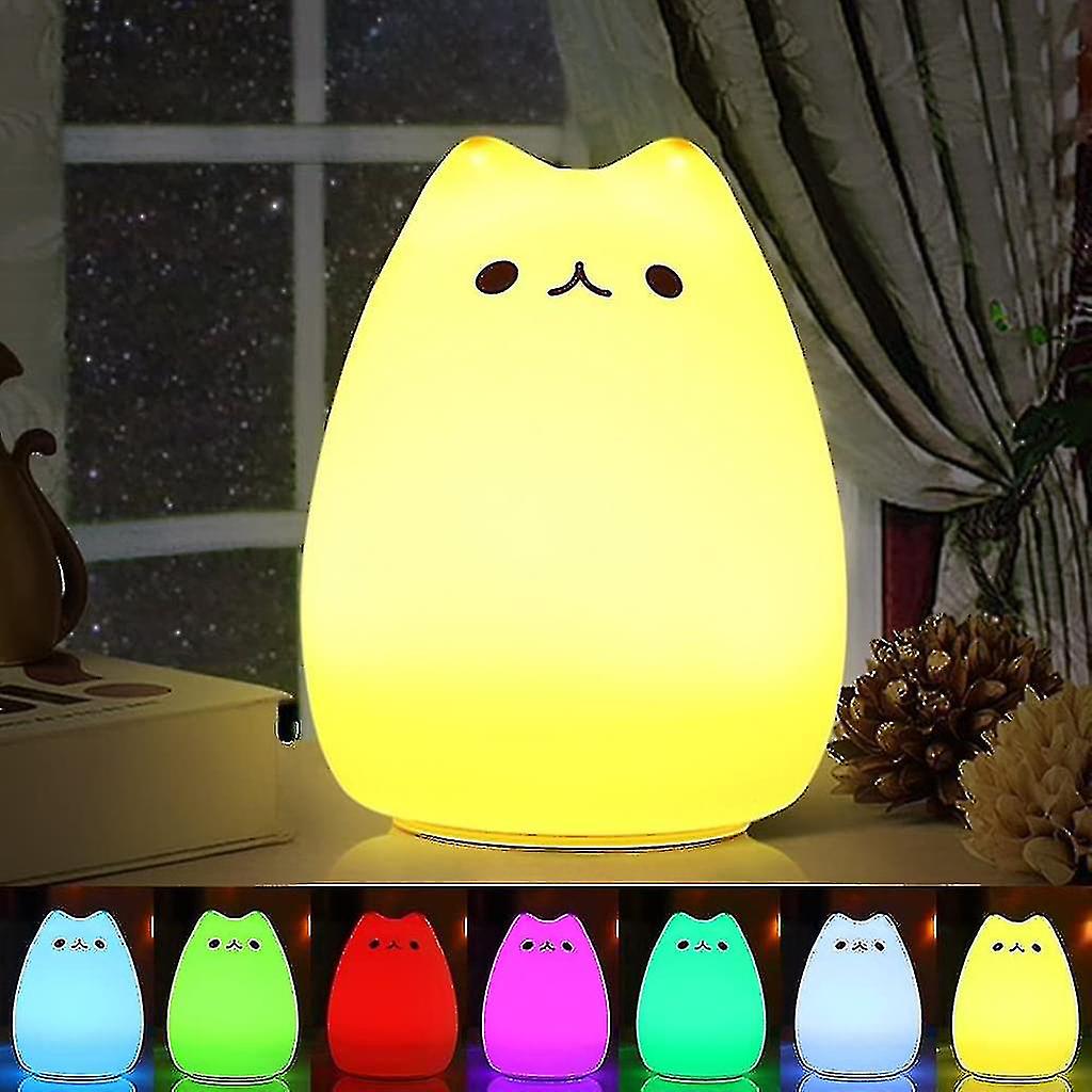 Night Light Child Rechargeable Bedside Lamp Usb Silicone Penguin Baby Sleep Aids Touch Control Dimmable With Warm Light