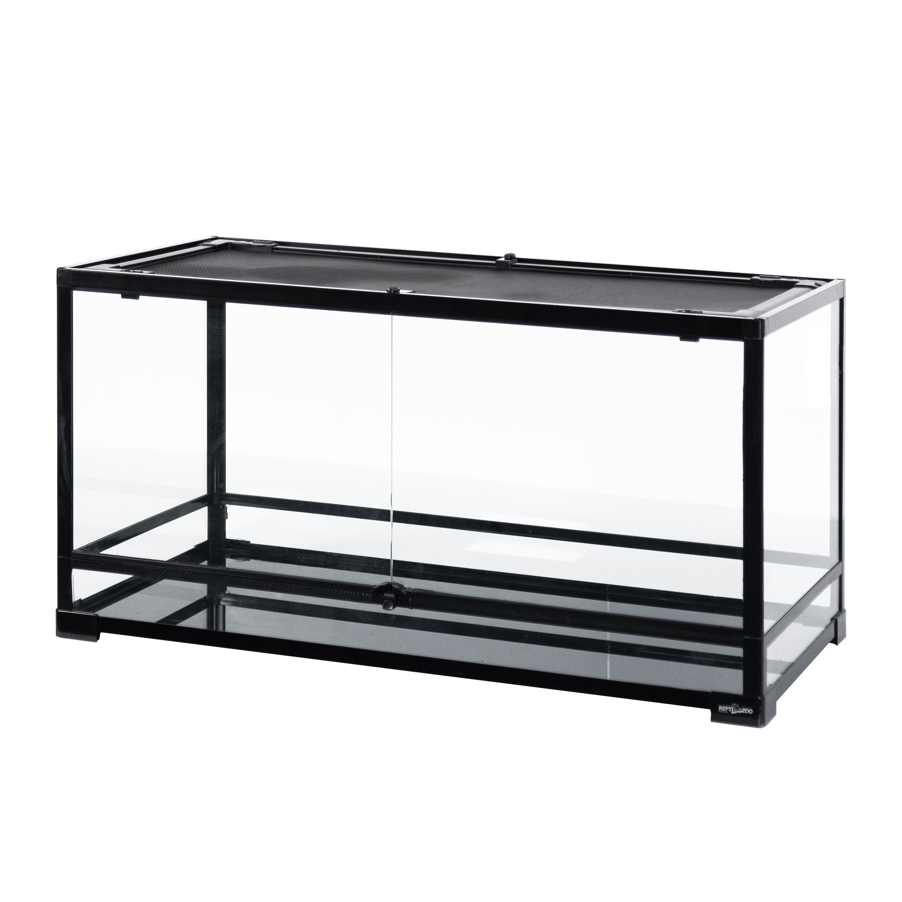 REPTI-ZOO Reptile Knock Down Glass Terrarium with Double Drawers， 36×18×18 Inches