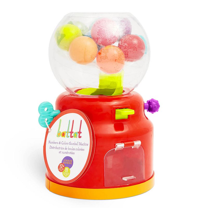 Battat Numbers and Colors Gumball Machine Toddler Learning Toy