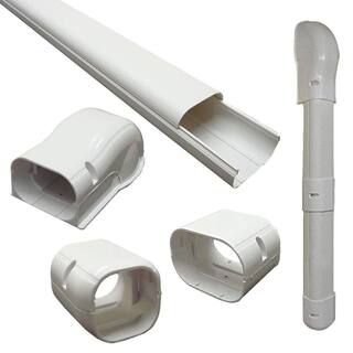 DuctlessAire 3 in. x 7.5 ft. Cover Kit for Air Conditioner and Heat Pump Line Sets - Ductless Mini Split or Central DA3-7KIT