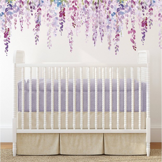 Wisteria Peel And Stick Giant Wall Decal Purple Roommates