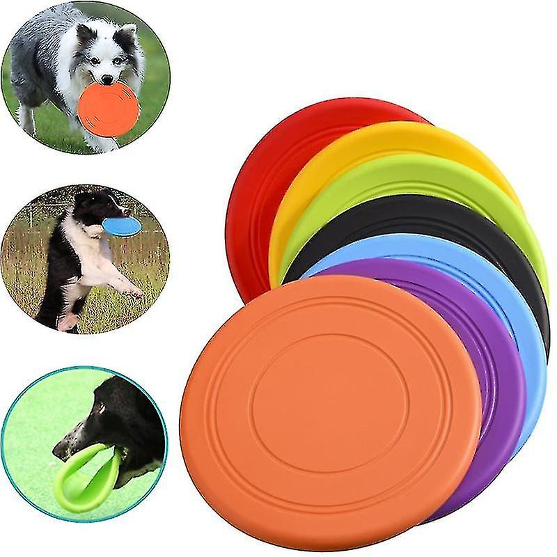 7 Pack Dog Flying Disc，puppy Flyer Dog Toy，dog React Faster Training Interactive Toys Silicone Float