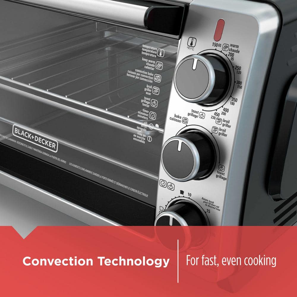 BLACK+DECKER 6-Slice in Black Toaster Oven TO1950SBD