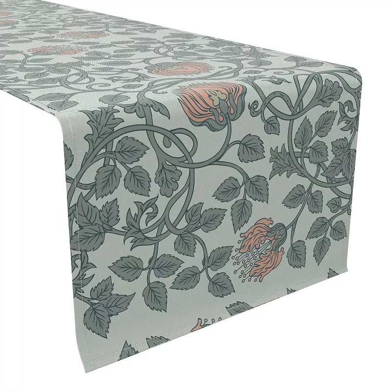 Table Runner， 100% Cotton， 16x72， Floral 65