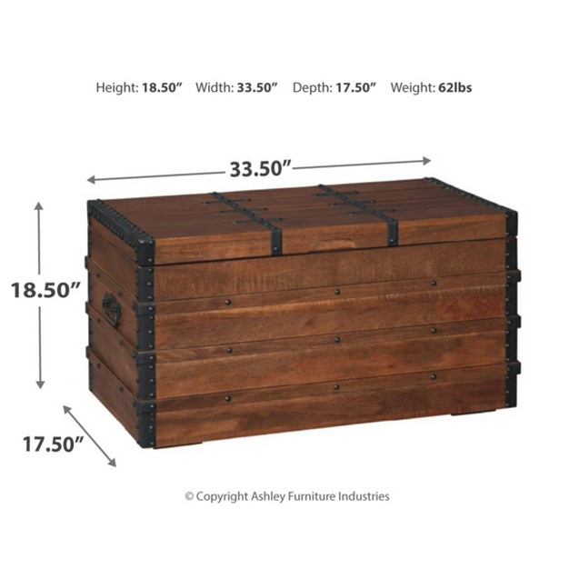 Kettleby Storage Trunk Brown Signature Design By Ashley