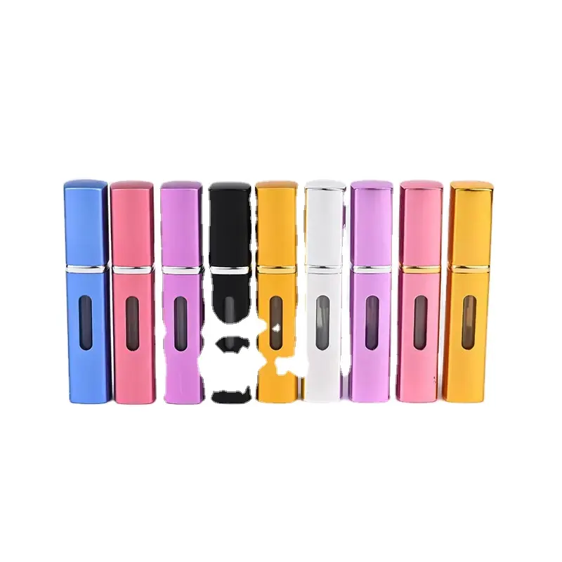 8ml 5ml Square Portable Mini Refillable Perfume Bottle with Spray Fragrance Pump Empty Cosmetic Container Travel Sprayer Bottle