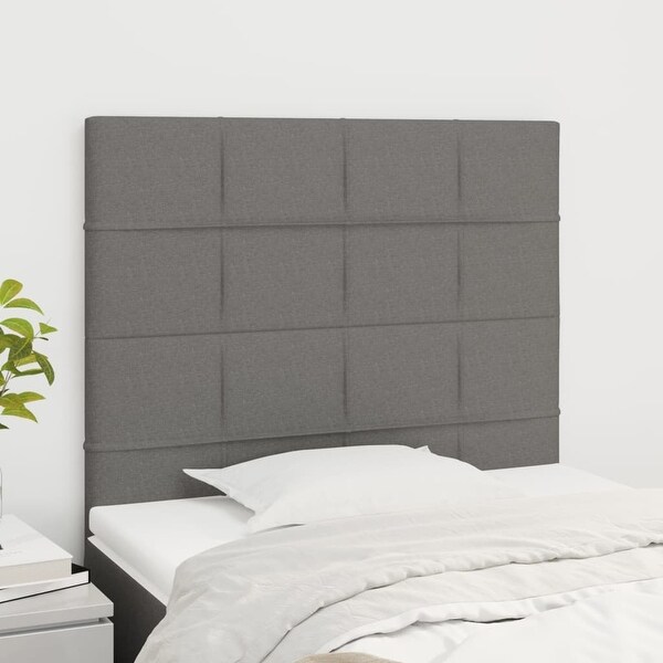 vidaXL Headboards 2 pcs Dark/Light Gray multisize Fabric - - 37421105