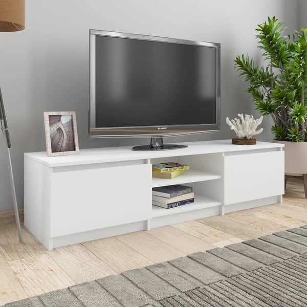 Engineered Wood， TV Stand， TV Media Console Table， TV Cabinet， Entertainment Center with Metal Frame for Living Room， Bedroom