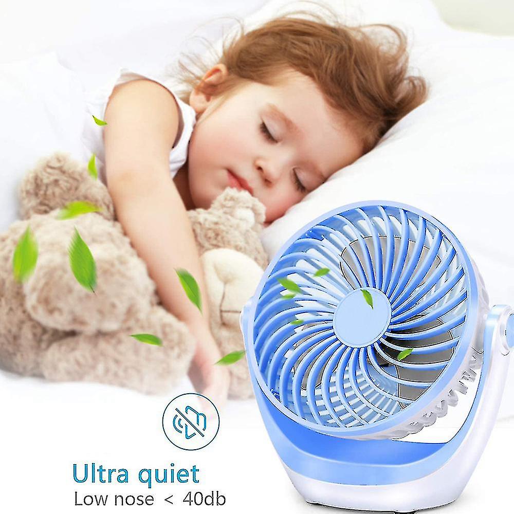 Cute Small Electric Fan Blue