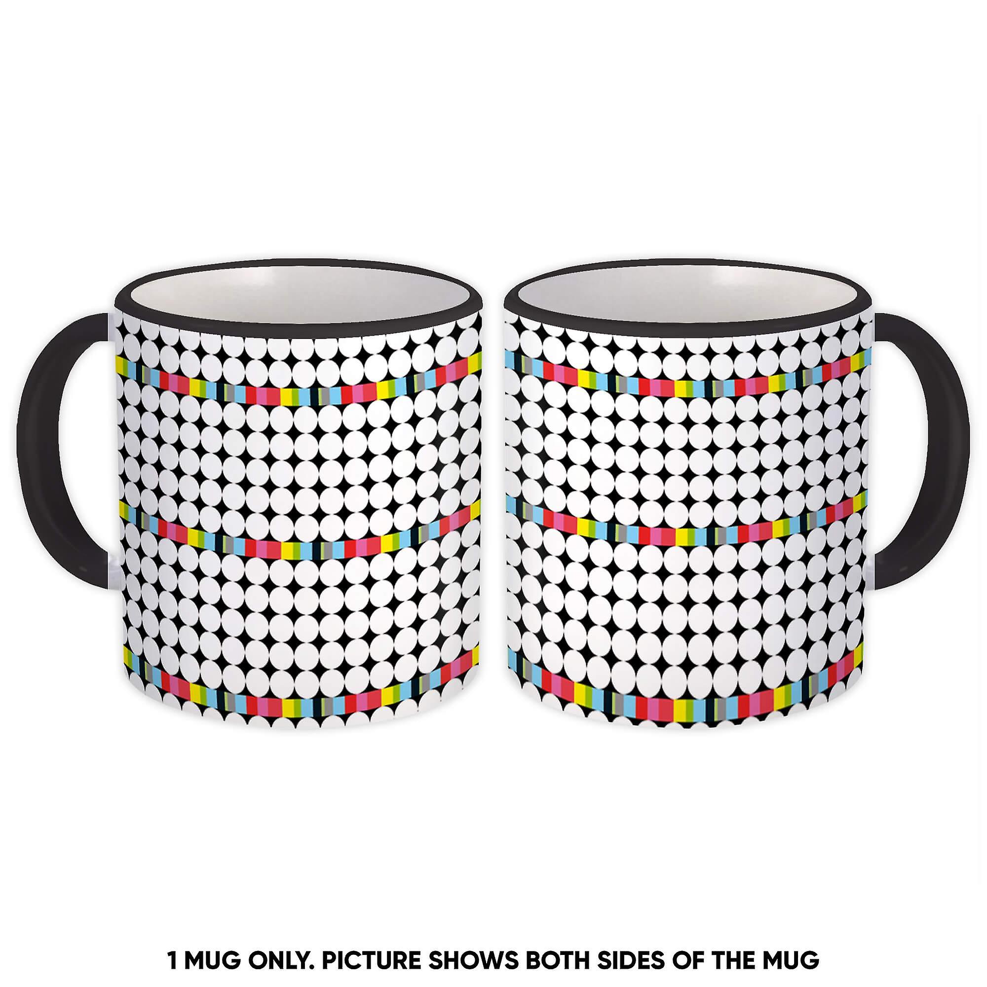 Gift Mug: White Polka Dots Pattern Abstract