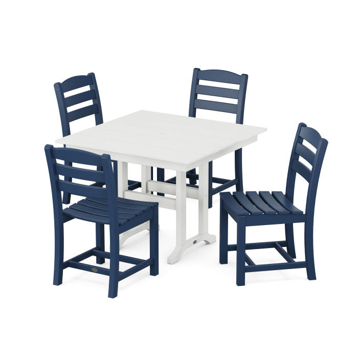 Polywood La Casa Café Side Chair 5-Piece Farmhouse Dining Set PWS1147-1