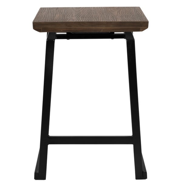 Carbon Loft Richard Metal and Wood Industrial Counter Stools (Set of 2)