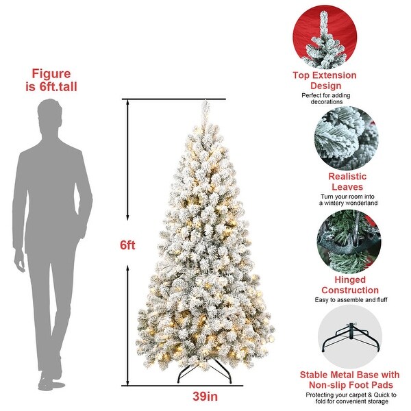 5/6/7 FT PVC Memory Wire Christmas Tree with Light