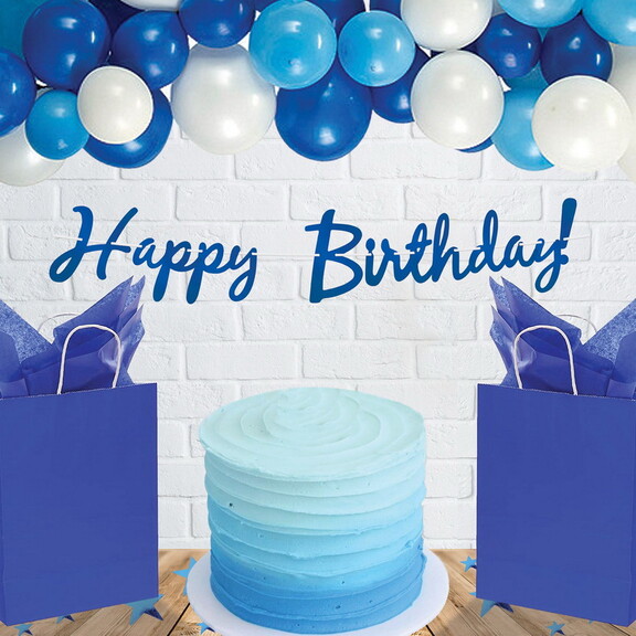 Beistle 53385 B Foil Happy Birthday! Streamer  blu...