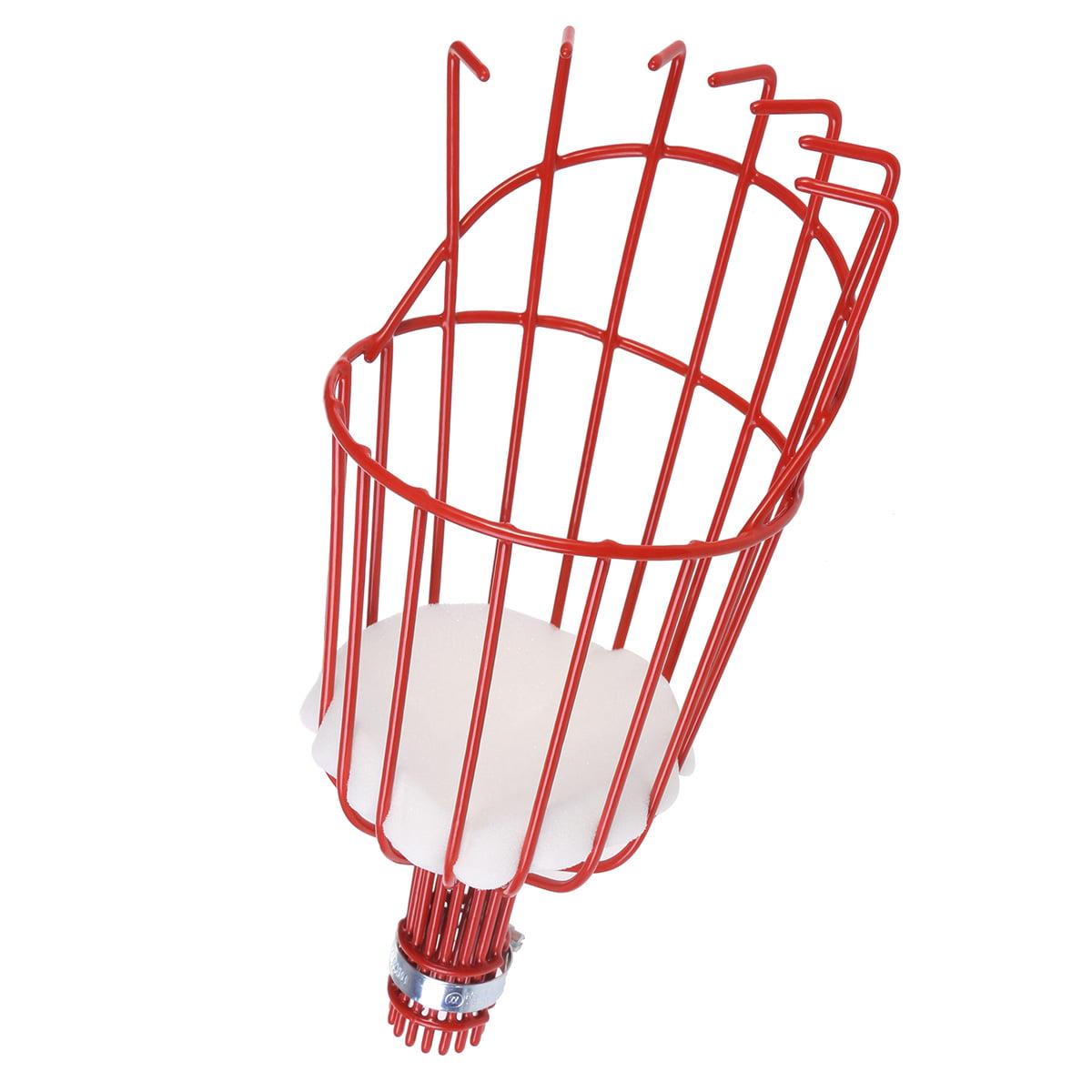 HEMOTON Fruit Picker Basket Fresh Orange Apple Plum Pear Peach for Broom Pole Stick (Red)