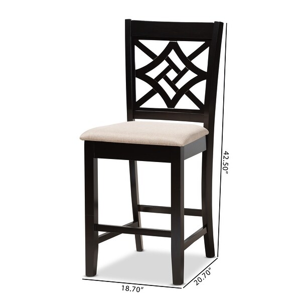 Nicolette Modern and Contemporary Transitional 2-PC Counter Stool Set