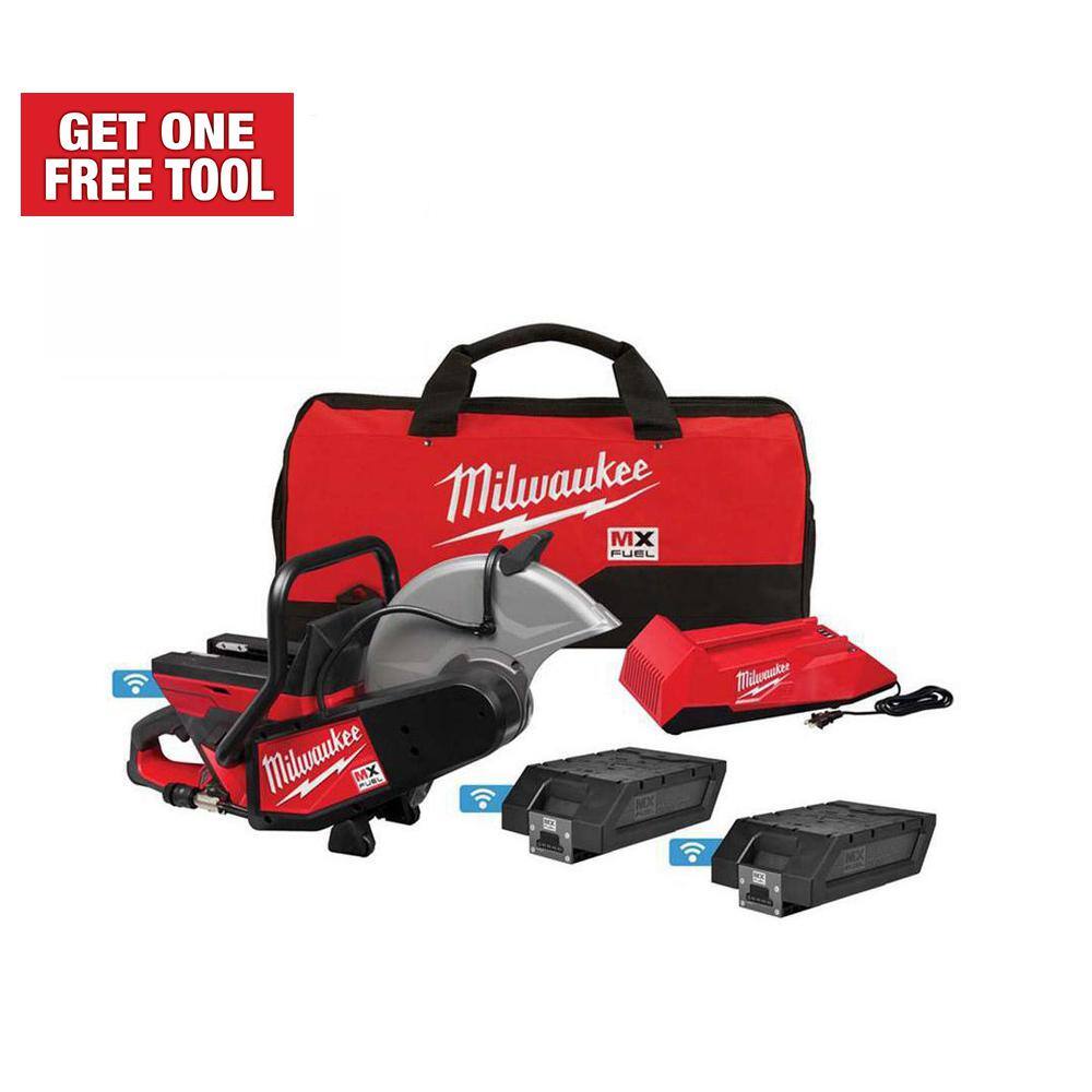 MW MX FUEL Lithium-Ion Cordless 14 in. Cut Off Saw Kit with (2) Batteries and Charger MXF314-2XC