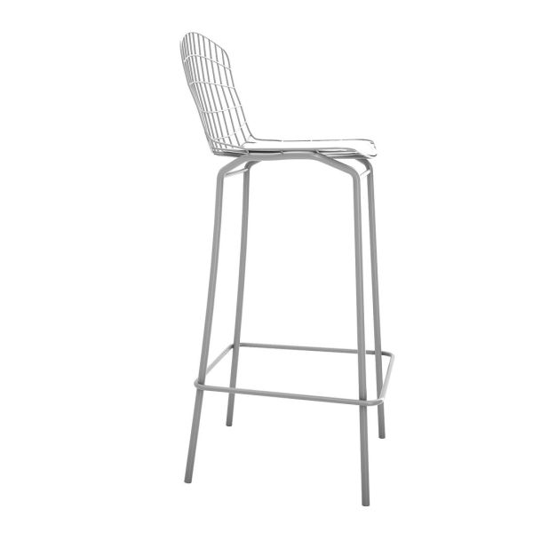 Madeline Barstool， Set of 2 in Charcoal Grey and White