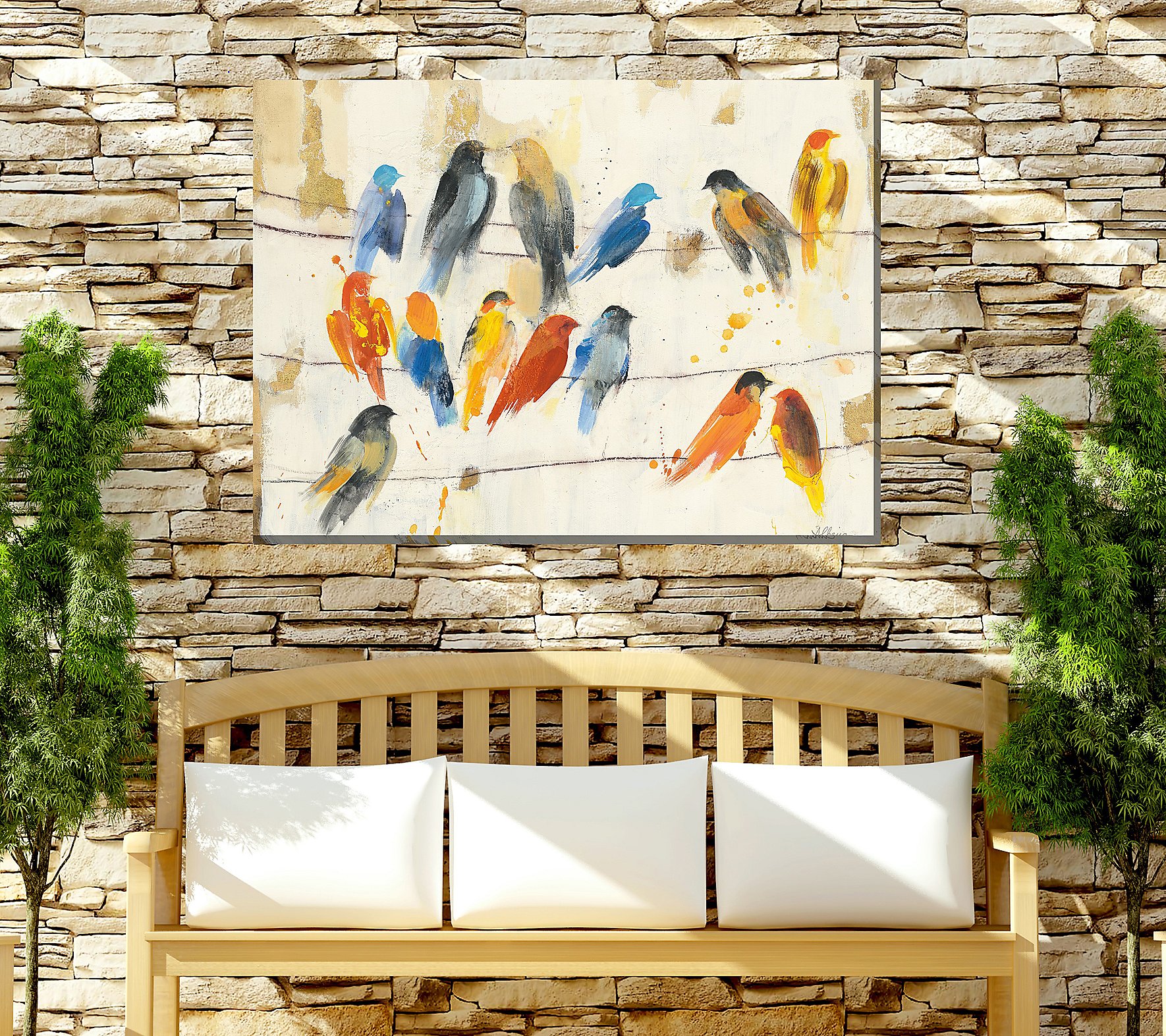 West of the Wind Chitter Chatter Outdoor CanvasArt 40x30