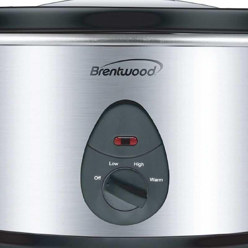 Brentwood 1.5 Quart Slow Cooker in Stainless Steel with 3 Settings