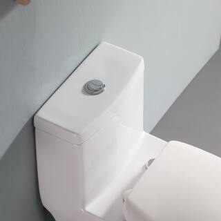 12 in. Rough-In 1-piece 1.61.1 GPF Dual Flush Elongated Toilet in White Slow Close Seat Included ALDMT78SM