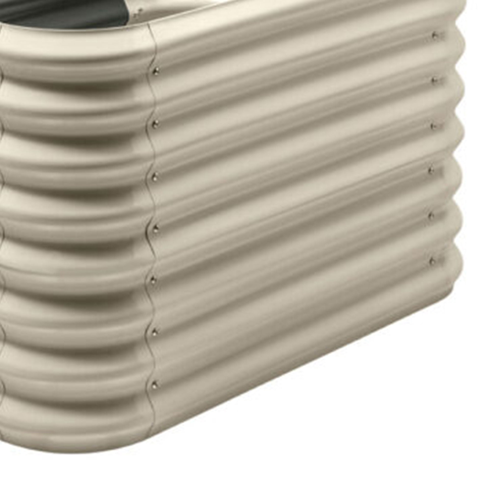 Stratco Beige Double Height Corrugated 14 CU FT Capacity Raised Garden Bed