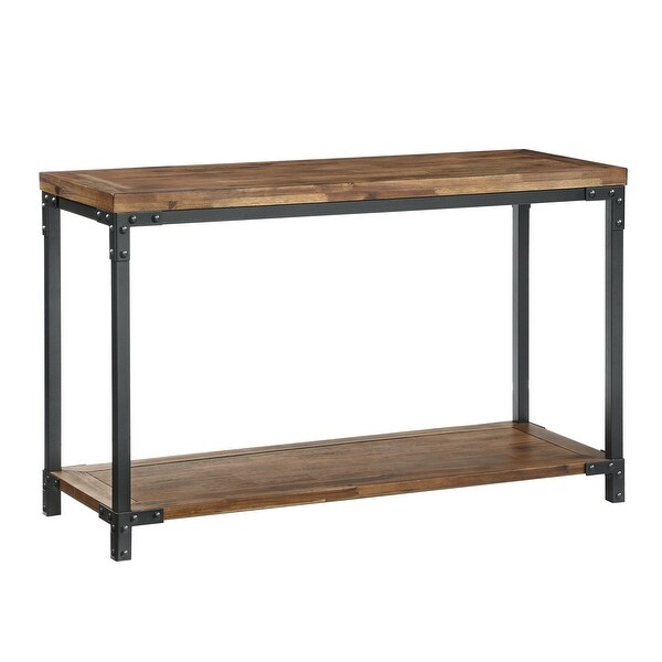 Leyburn Industrial Style Wood and Metal Sofa Table by Greyson Living