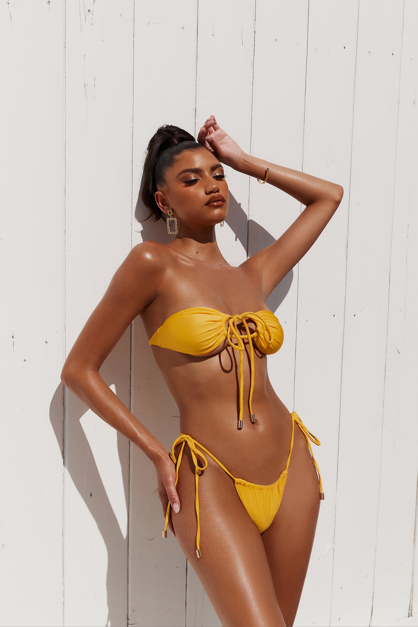 HELLO MOLLY Midnight In Monaco Swim Bottoms Yellow