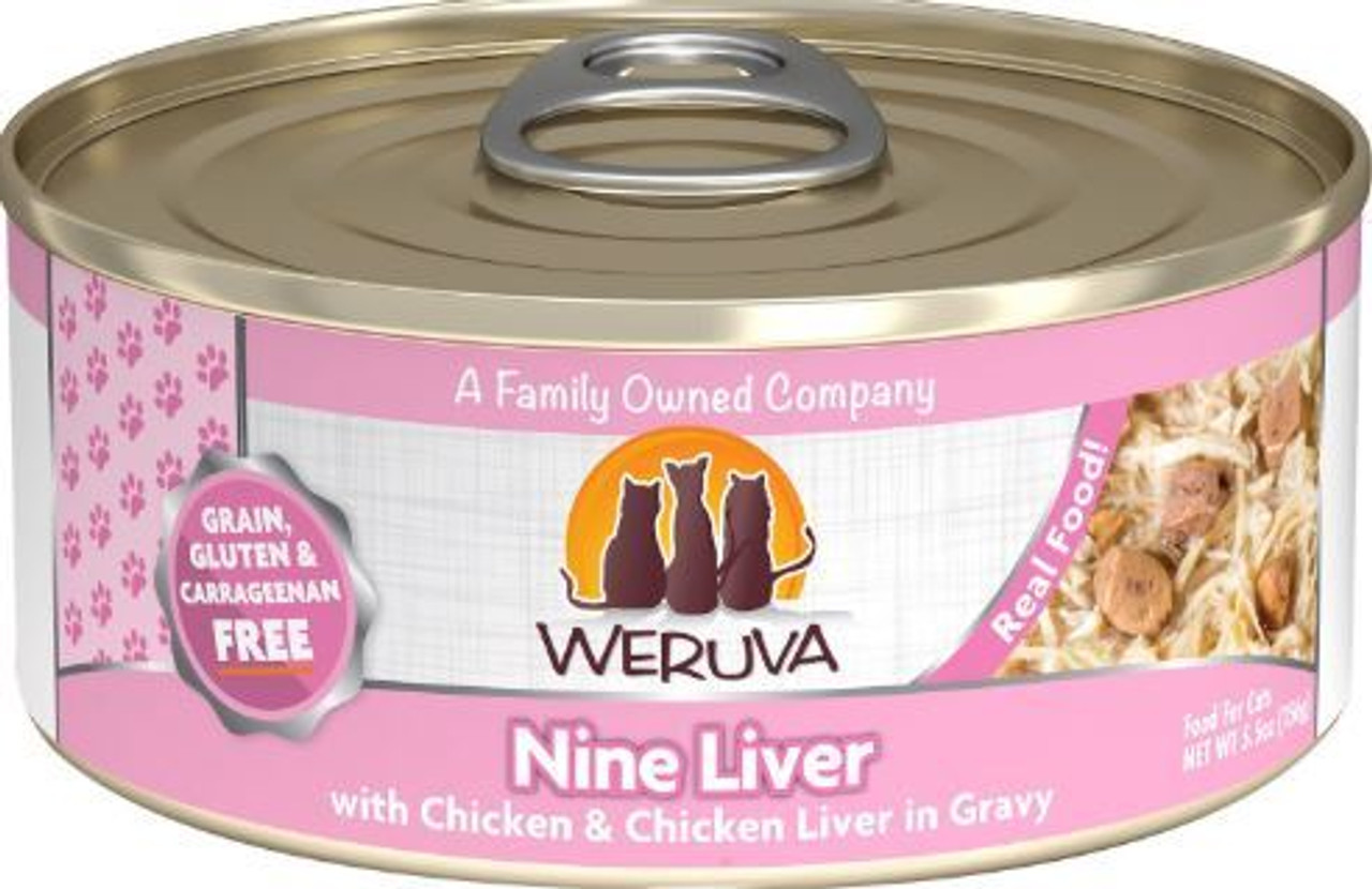 Weruva Nine Liver with Chicken and Chicken Liver in Gravy Grain-Free Canned Cat Food