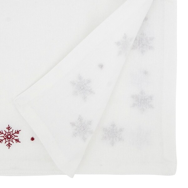 Frosty Flurries Embroidered Table Runner