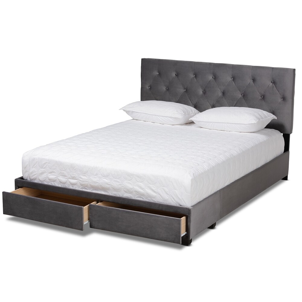 Caronia Modern and Contemporary Upholstered Platform Storage Bed