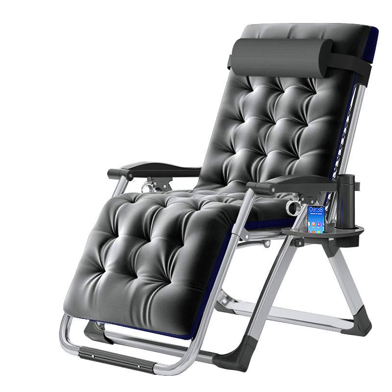 NAIZEA Zero Gravity Chair, Reclining Lounge Chair with Removable Cushion & Tray for Indoor and Outdoor, Ergonomic Patio Recliner Folding Reclining Chair