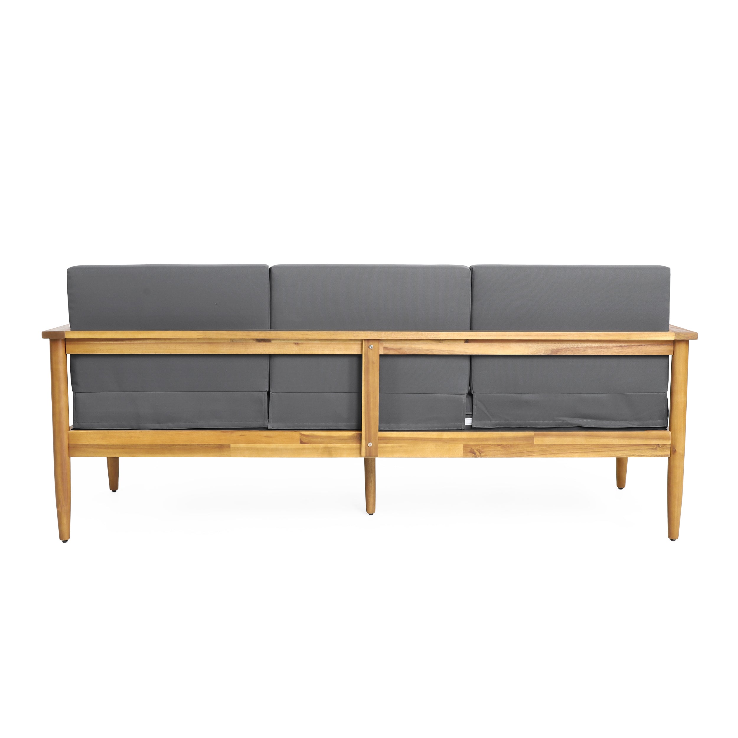 Plumb Outdoor Acacia Wood 3 Seater Sofa