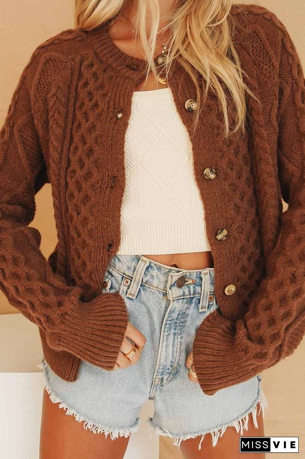 Vintage Knitted Cardigan Sweater