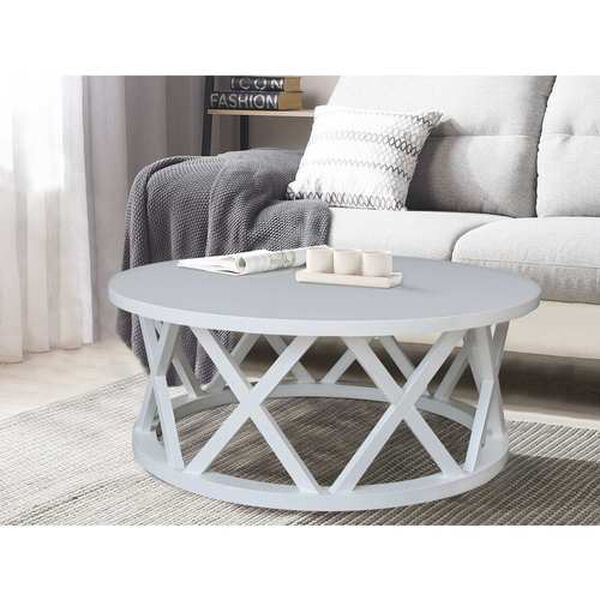 White Round Ceylon Coffee Table