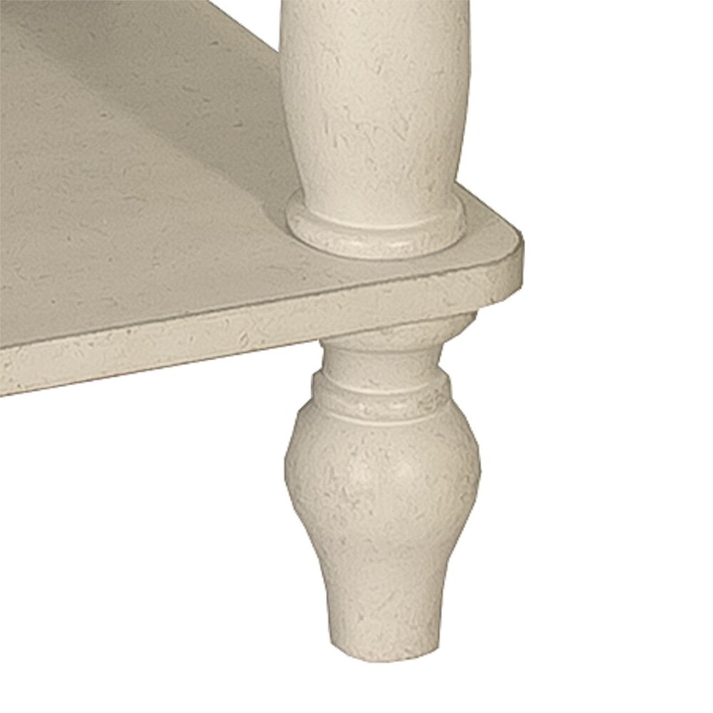 High Country Antique White finish Leg Night Stand