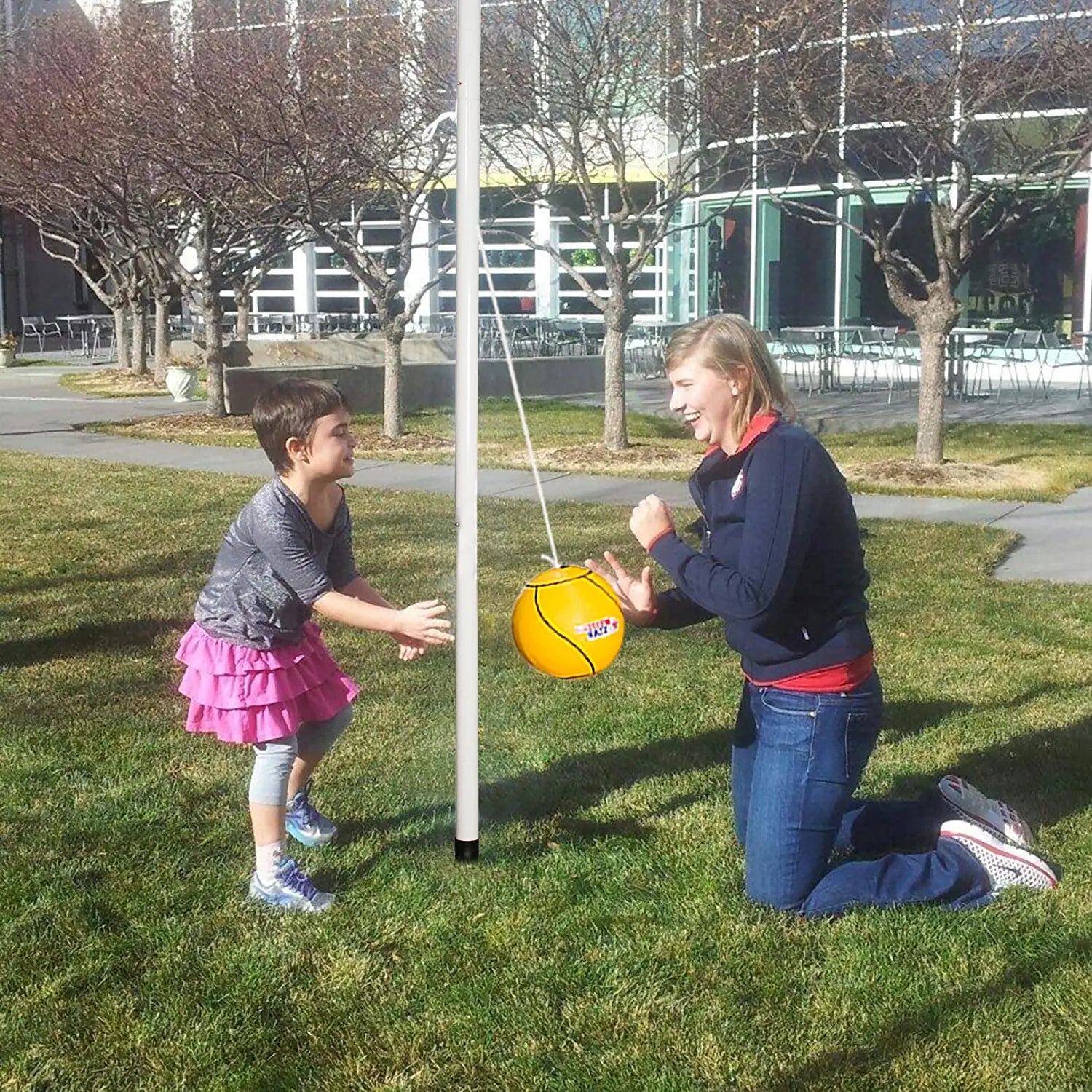 Western Star Green Rubber Tether Ball with Durable Rope