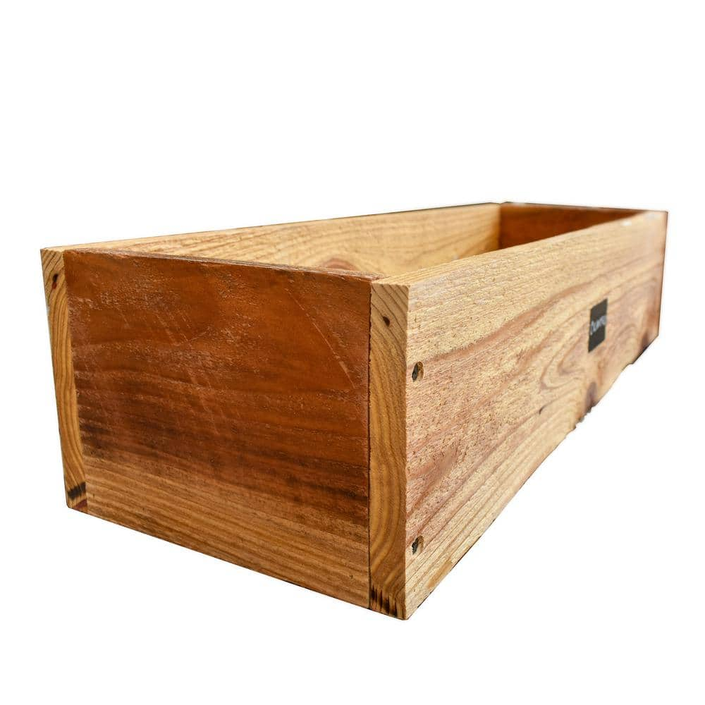 11 in. L x 8 in. D x 8 in. H Outdoor Cedar Planter Box with Label 01PB11311868