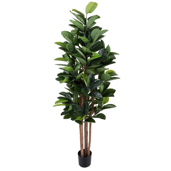 Pure Garden 70Inch Artificial Rubber Plant