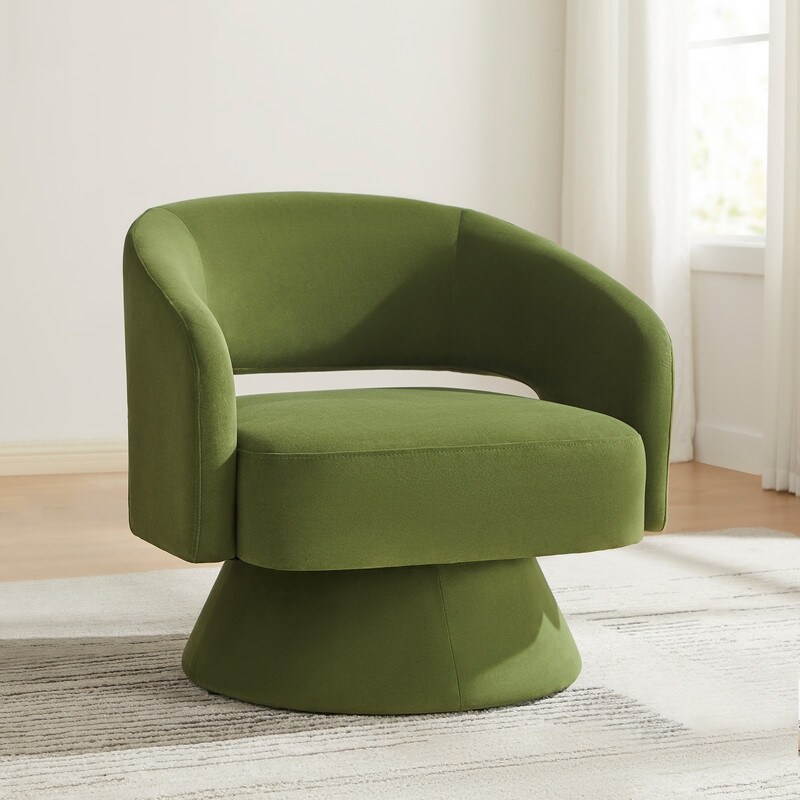 Jamie Swivel Fabric Accent Chair