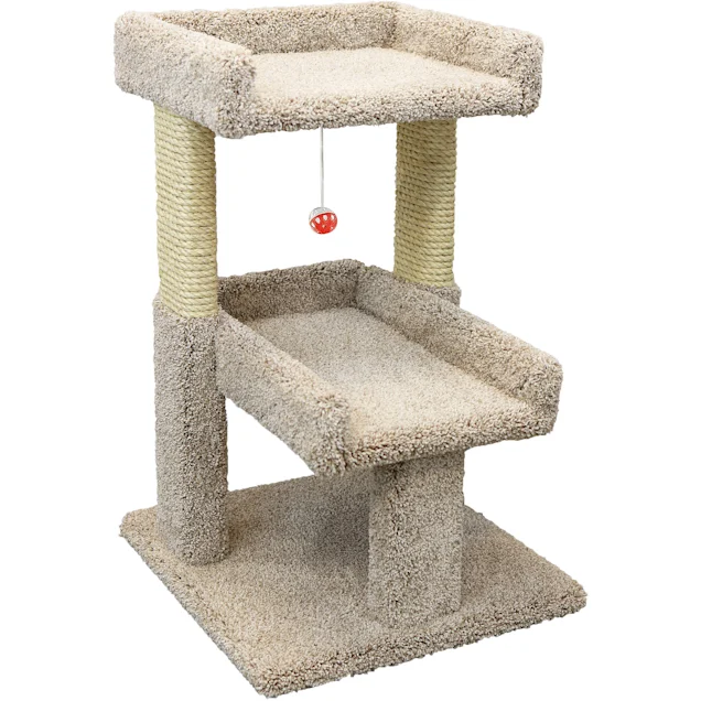 New Cat Condos 2 Level Tan Cat Play Perch， 32