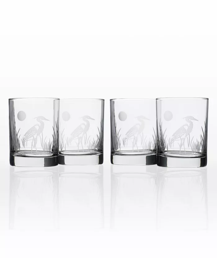 Rolf Glass Heron Set of 4 Glasses Collection