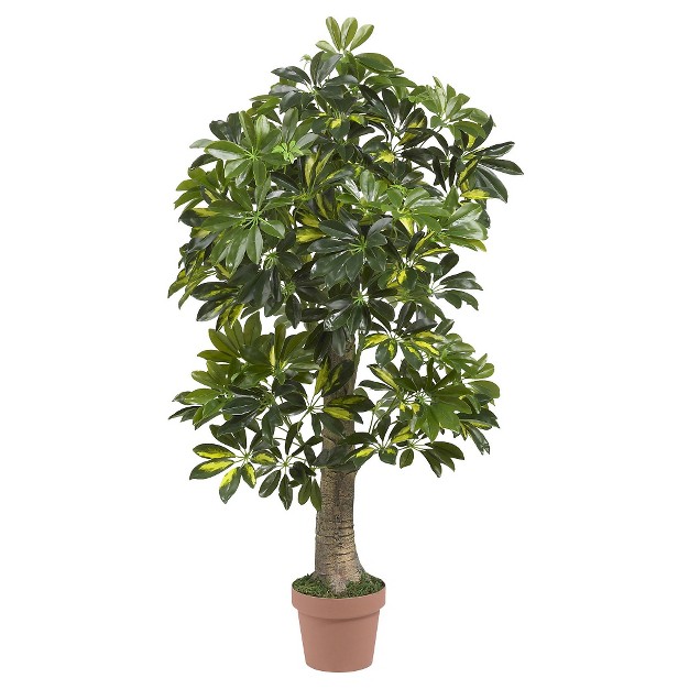 Nearly Natural Schefflera Silk Tree real Touch 4 quot