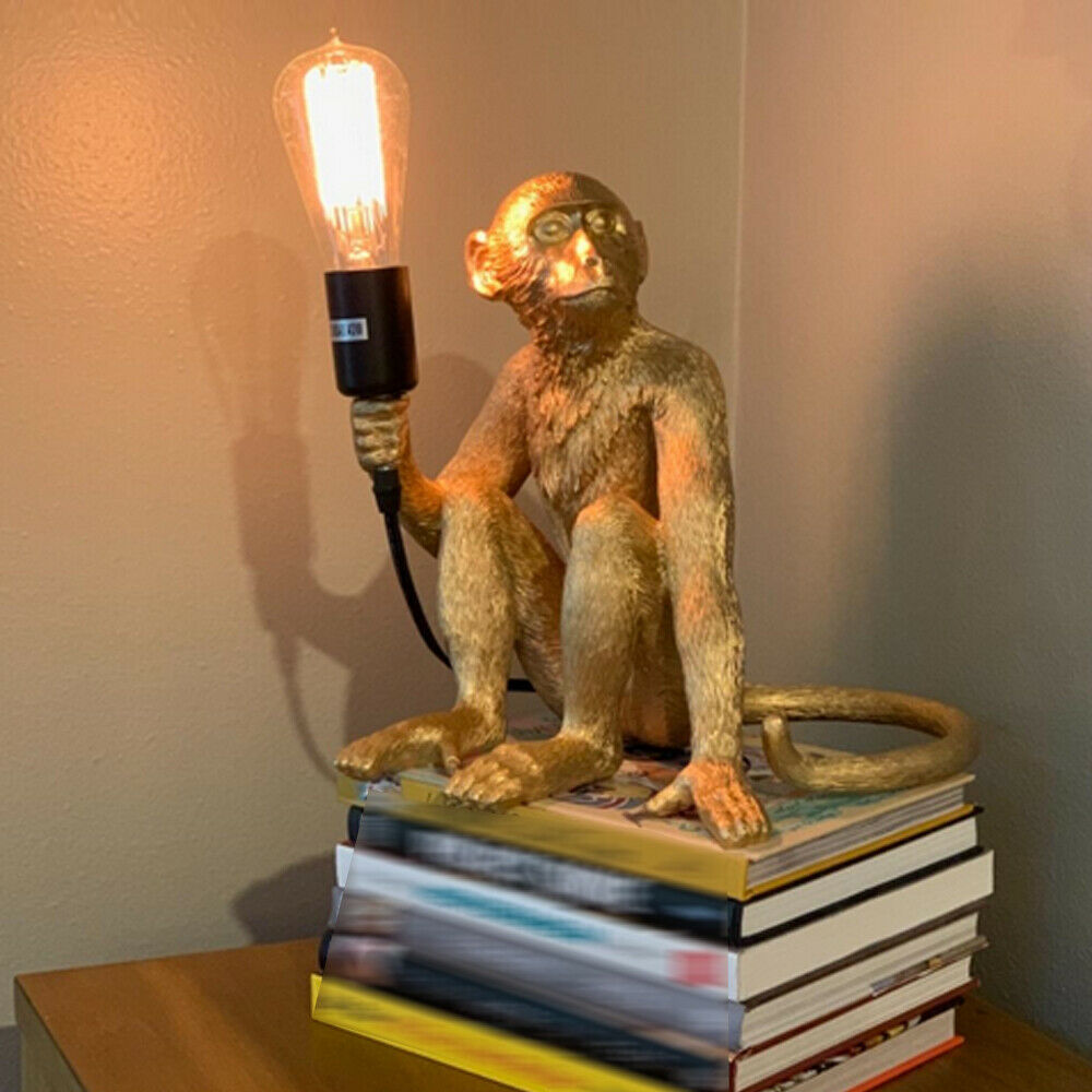 FETCOI Resin Monkey Desk Light Table Lamp   Bedside Fixture Light